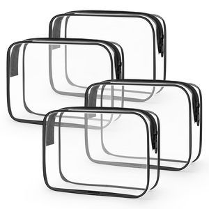 Tsa Approved Toiletry Bag, Cosmetic Bags 4 Pack With Zipper Carry On Airline💕